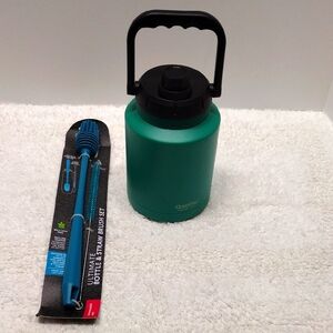 Asobu Mini Sta Double Walled Vacuum Insulated 33 oz Jug w/ Handle & Brush Set